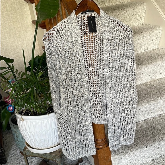 NWT Lane Bryant Light Gray Cardigan Sweater 14/16 - Picture 1 of 14